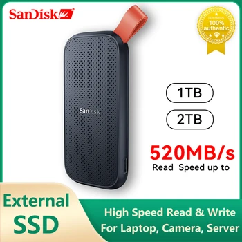 SanDisk SSD E30 2 TB 1 TB 480 GB USB 3,2 Type-A/C Портативен външен твърд диск NVME твърд диск 100% Оригинален Малък Portab