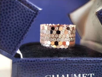 Бижутериен марка Шоме Paris, женски сребърен пръстен проба 925, приталенное пръстен с наборными пити BEE MY LOVE