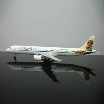 Леене под налягане в мащаб 1/500 Austrian Airlines A321, рафтинг OE-LBB, симулация модел на самолета, Магазини за бижута, Плюшени дисплей
