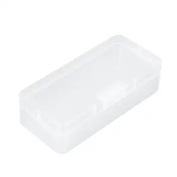Пластмасова кутия Правоъгълна Прозрачна Кутия Преносима Опаковъчна кутия За съхранение на Прахоустойчив Здрав контейнер за съхранение на бижута