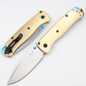 Сгъваем нож Bm 535 S90V С медна дръжка, Къмпинг, Лов, Риболов, Оцеляване на открито, Джобен нож, EDC, практичен инструмент