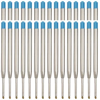 20/50/100 бр 1.0 mm Химикалки със средна Точка за Презареждане на Химикалки 9,9 см. Метални Химикалки За попълване на Сини и черни Касети, Пръти Канцеларски материали
