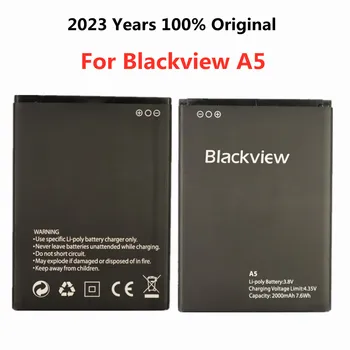 2023 Нова оригинална батерия за Blackview A5 2000 mah, един истински мобилен смарт телефон, работа на смени Акумулаторна батерия Bateria