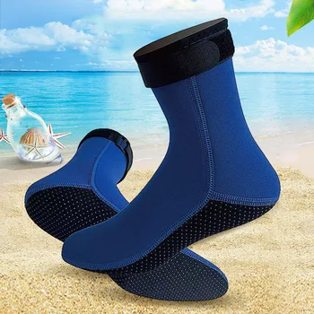 3 мм плажни неопренови чорапи за вода, чорапи без ръб, минерални чорапи за гмуркане, Топли чорапи за гмуркане със защита от медузи за водни спортове