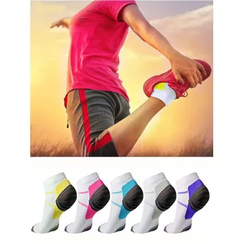 5 двойки компрессионных чорапи с дълбоко деколте, За да спортувате във фитнес залата, За тичане, Чорапи за глезените От подошвенного фасциита, облекчаване на болки в петата, Поддържа свода на стъпалото