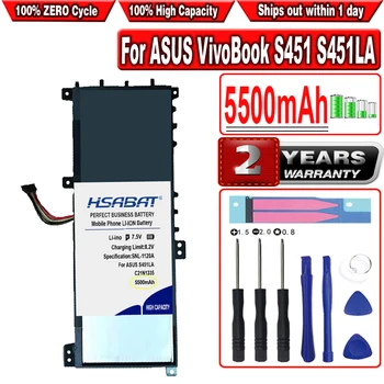 HSABAT 5500 mah C21N1335 Батерия за лаптоп ASUS VivoBook S451 S451LA S451LB S451LN Серия Ultrabook