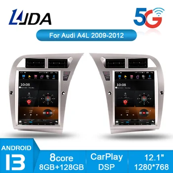Авто Мултимедиен плейър 8G + 128G Android 13 за Audi A4L 2009-2012 12.1-Инчов автомобилен Радиоприемник GPS Навигация DSP Carplay Аудио-Видео Плейър