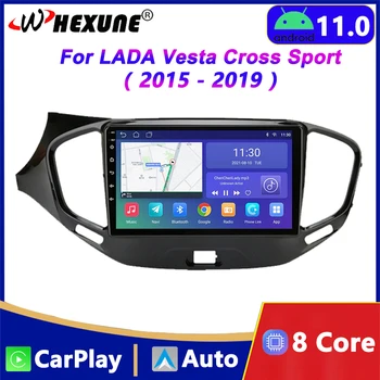 Авто Радио Мултимедиен Плеър За LADA Vesta Cross Sport 2015 2016 2017 2018 2019 Android 11 Автоматична GPS Навигация Carplay Главното Устройство
