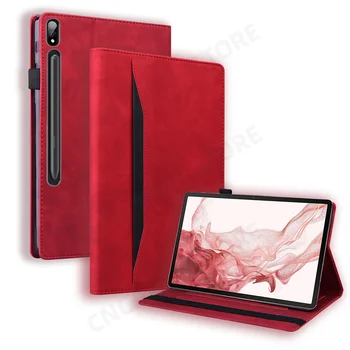 Бизнес чанта за Носене Funda За Samsung Galaxy Tab S7 FE S8 Plus S9 Ultra 14,6 12,4 11-инчов Таблет-портфейл с Мека задната обвивка от TPU