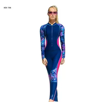 Дълъг ръкав за сърф, плуване, гмуркане, Гмуркане с цип отпред за водни спортове Full Sui M89D