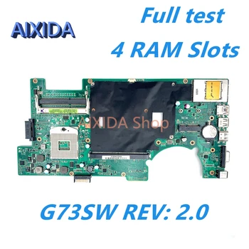 Дънна платка AIXIDA 60-N3IMB1000 60-N3IMB1000-C06 за Asus G73SW REV: 2,0 дънна платка на лаптоп с 4 слота за оперативна памет HM65 напълно тестван
