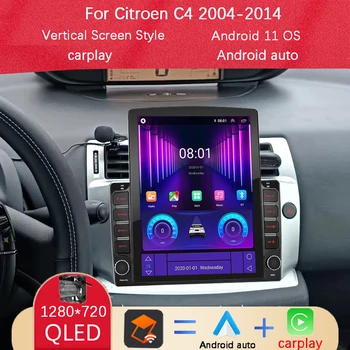 Екран Tesla За Citroen C4 C-Triomphe C-Quatre 04-14 Android 11 Авто Радио Мултимедиен плейър GPS IPS 9,7 