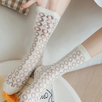 Жена прозрачни Пръсти, Гъвкави Прозрачни чорапи, Прозрачни Кристални Копринени чорапи, Найлонови чорапи в японски стил