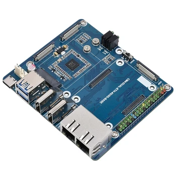 За Raspberry Pi CM4 Двоен Gigabit Ethernet Порт Платка платка дънната Платка Изчислителен модул 5G/4G/USB Такса за разширяване на Интернет на нещата