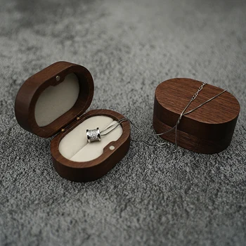 Кутия за годежни пръстени в селски стил, сватбен подарък за Свети Валентин