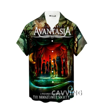 Модерни Ежедневни ризи Avantasia Band с 3D Принтом, мъжки/женски Свободни Дишащи Ризи с къс ръкав