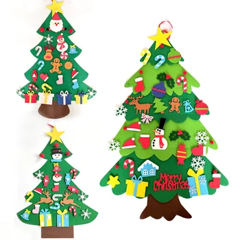 Направи си САМ Фетровый Декор Коледно Забавни Коледни Декорации за дома 2023 Коледа Noel Коледна Украса на Коледни Подаръци Навидад Tree