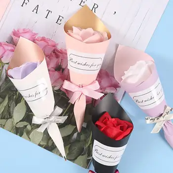 Нежна Трайна Широко приложение Романтична Фалшив Вечен цветя от сапуни Имитация на цветя за рожден ден