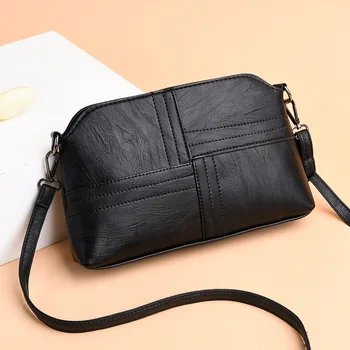 Нови ежедневни чанти-незабавни посланици от изкуствена кожа за майките, чанта през рамо, черни чанти за жени, малка чанта през рамо, чантата