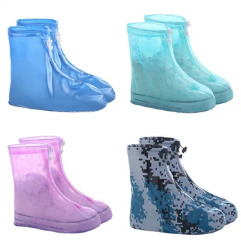 Обувки, водоустойчив калъф за обувки, Силиконов материал, защита Унисекс обувки, непромокаеми ботуши, Чанта за дъждовно време в затворени помещения и на улицата, по-дебели нескользящий