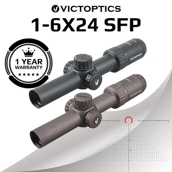 Оптичен мерник VictOptics S6 1-6x24 SFP с удължаване поглед и възможност за регулиране на осветеност 1/5 MILS Компактен оптичен мерник за AR 15. 223 5.56