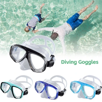 Очила За гмуркане с шнорхел оборудване за водни спортове Панорамна гледка Маска за гмуркане от закалено стъкло, Удароустойчив Очила за плуване за възрастни