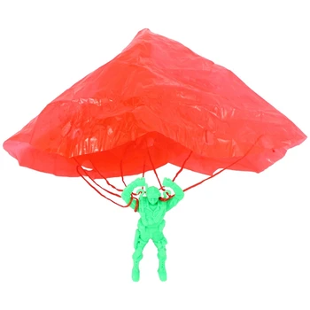 Пластмасов засиленото играчка с парашут, уличен войници, ръчно хвърли с парашут, играчки за деца, подаръци за момчета и момичета