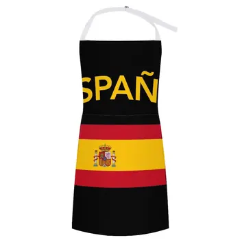 Престилка с испански флаг, кухненски аксесоари Kawaii, кухненски специални аксесоари, престилки за кухни