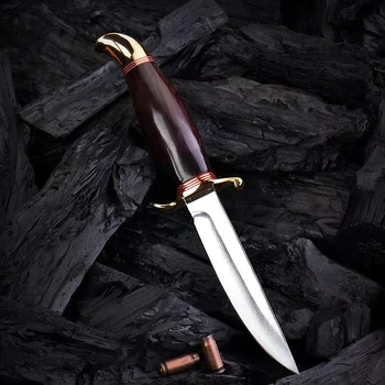 Руски Стил D2 Стоманени Ловни Ножове за оцеляване на открито, на Къмпинг, EDC Прав Нож С фиксирано Острие Тактически Универсален инструмент за Самозащита